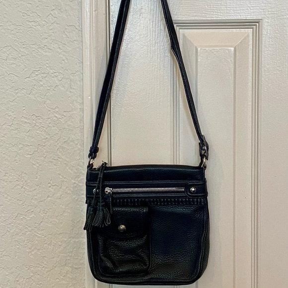 Brighton Crossbody with Ruffle Trim pebbled leather bag - Picture 14 of 15